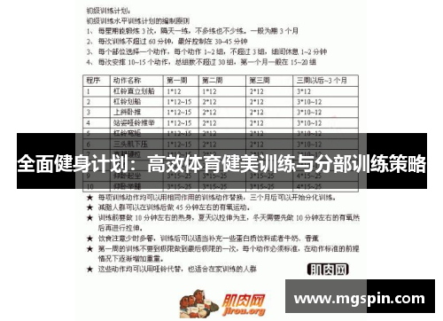 全面健身计划：高效体育健美训练与分部训练策略